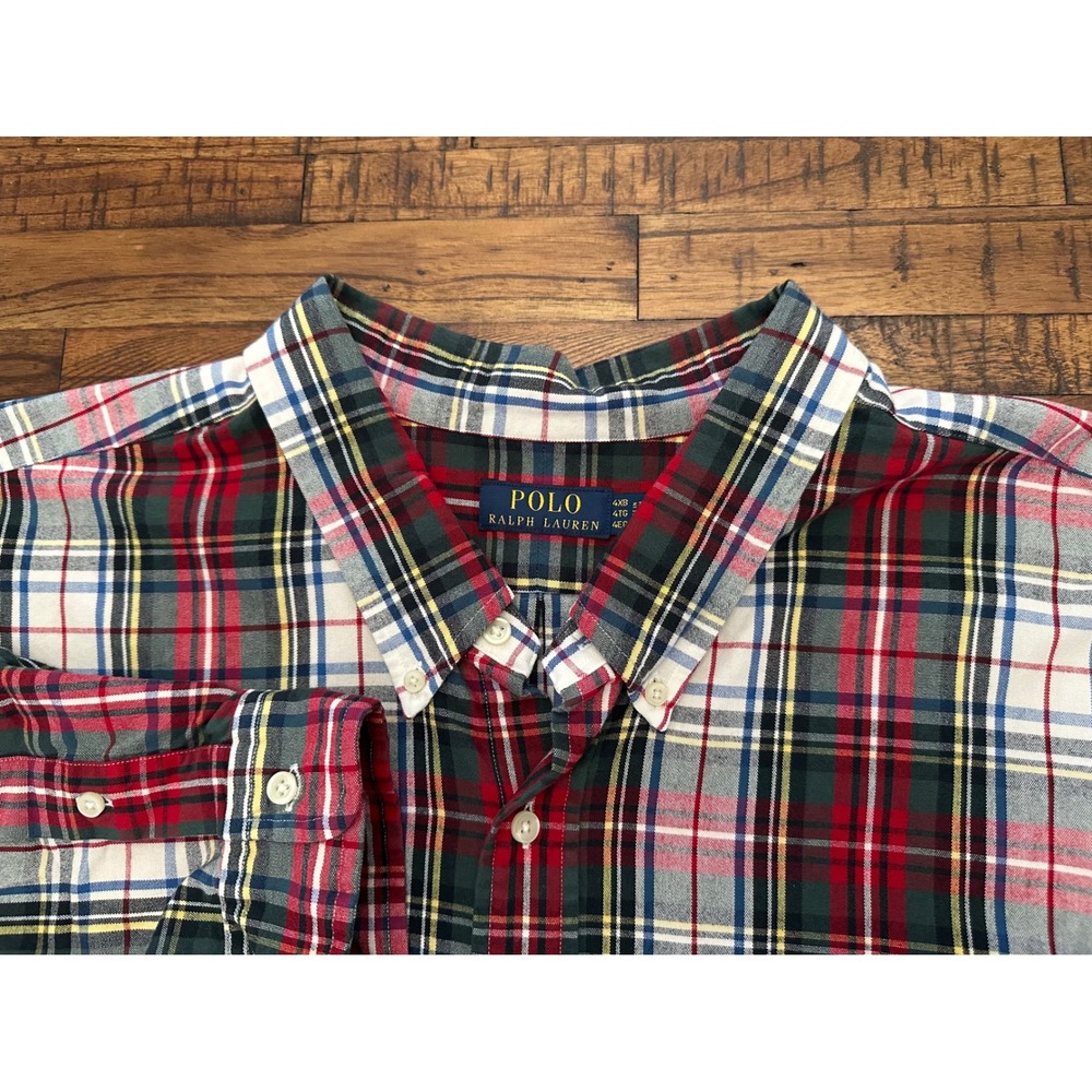 NWT $138 Polo Ralph Lauren Mens 4XB Pony Plaid Oxford Button Down Shirt Big - Picture 11 of 11